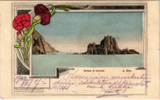 1902 Riviera di Levante, A. Riva. Art Nouveau, floral frame (fl)