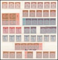 1915 Hadisegély II. 127 db bélyeg (16 klf) A/4-es berakólap mindkét oldalán (69.250)
