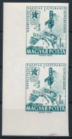 1962 Évfordulók - Események (I.) 1Ft Vasutas Eszperantó ívsarki vágott függőleges pár (folr / spot)