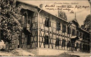 1903 Szliács, Sliac; Otthon szálloda épülete. Lechnitzky O. fénynyomdája kiadása 190. sz. / hotel (E...