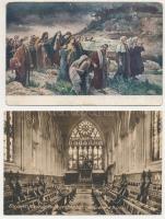 21 db RÉGI vallás motívum képeslap vegyes minőségben / 21 pre-1945 religion motive postcards in mixe...