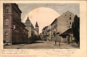 1901 Kassa, Kosice; Kossuth Lajos utca. Breitner Mór kiadása / street view (fa)