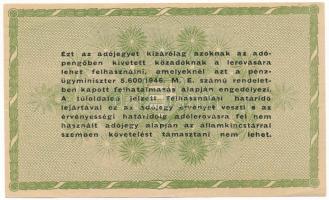 1946. 50.000AP sorszám nélkül, vízjeles papíron T:AU
Adamo P50A