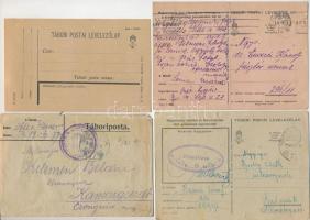 10 db RÉGI tábori postai levelezőlap és levelezőlap, közte 1 első világháborús boríték / 10 pre-1945...