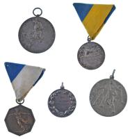 1927-1939. 5db-os sport díjérem-tétel, közte 2db érem mellszalagon, illetve 1930. "Budapesti La...