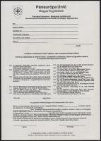 ca 1990 Habsburg Ottó autográf aláírás előadásának kártyáján, valamint az előadáshoz kapcsoló nyomta...