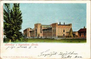1904 Brod, Bosanski Brod; Kolodvor / Bahnhof. F. E. Palme / railway station + vasúti mozgóposta bély...