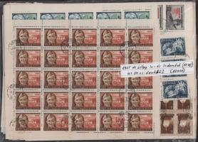 1.825 db bélyeg az 1950-es évekből ívekben és ívdarabokban (87.000)