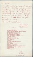Simoni Piero (-): Caro György. Nyomat, papír. Jelzett a nyomaton. 29,5x16,5 cm