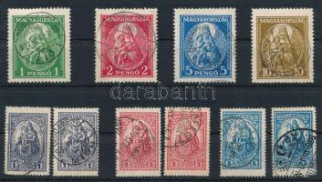 1926-1932 Keskeny Madonna 2 db sor + Nagy Madonna sor