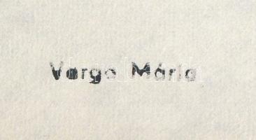 Varga Mária (1936-): Cím nélkül. Hajtott, hasított és színezett papír. Jelzett a nyomaton. 29,5x21 c...