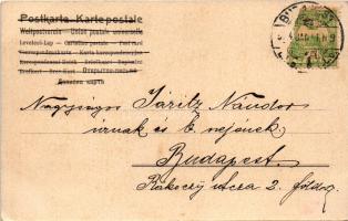 1904 Boldog Újévet! / New Year greeting art postcard, lady. litho