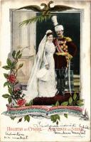 1901 Souvenir de Serbie / Sándor szerb király és Draga szerb királyné / Alexander I of Serbia and Dr...