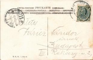 1905 Bowling humour. B.K.W.I. 925-2. s: Schönpflug + "BÉCS - BUDAPEST 117 B" vasúti mozgóp...