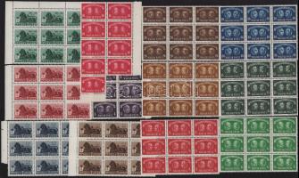 1945-1946 Vértanúk + Bélyegjubileum sorok kilencestömbökben (34.200)