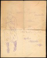 1906 Alsókubini (Árva vármegye) dalloskör stencilezett meghívó nyomtatvány