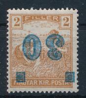 Temesvár 1919 Arató 30/2f fordított felülnyomással, Bodor vizsgálójellel (25.000)