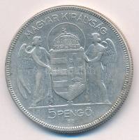 1930. 5P Ag "Horthy jobbra" T:VF,F
Adamo P8