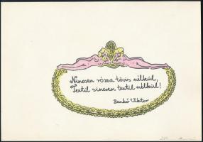 Benkő Viktor (1950-): Nincsen rózsa tövis nélkül, textil sincsen textil nélkül (erotikus grafika) Ny...