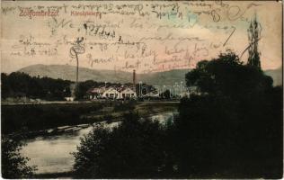 1910 Zólyombrézó, Podbrezová; Károlytelep a vasgyárnál / iron works' colony + "ZÓLYOM-BREZ...