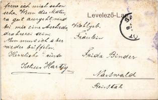 Savanyúkút, Sauerbrunn; Hartig villa, a tulajdonos levelével. P. Hanke felvétele / villa, with the l...