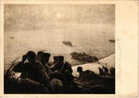 1938 Második világháborús német katonai művészlap / WWII German military art postcard (non PC) + So....