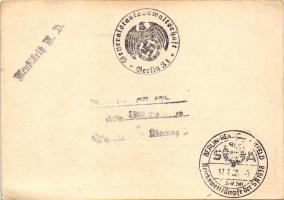 1938 Második világháborús német katonai művészlap / WWII German military art postcard (non PC) + So....