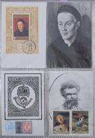 Magyar CM-ek, díjjegyesek 154 férőhelyes levél / képeslap berakóban, gyűrűs borítóval