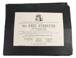 ca 1900-1980 50 db klf magyar gyászjelentés