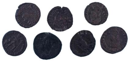 Római Birodalom vegyes III-IV. század 7db-os bronz érmetétel T:VF-F
Roman Empire mixed 3rd-4th cent...