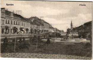 Eperjes, Presov; Fő utca. Cattarino Sándor kiadása / main street (EK)