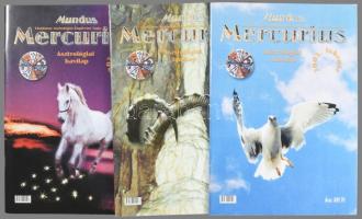 2002-2006 Mundus Mercurius asztrológiai folyóirat 43 száma, benne két duplummal, benne I. évf. 1 szá...