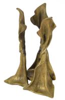 Iparművész bronz mécses / gyertya tartó, jelzés nélkül, m: 16,5 cm