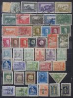 Magyar és osztrák bélyegek, kevés Fiume az 1920-as, 30-as és 40-es évekből, 8 lapos A4-es berakóban