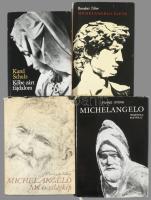 Michelangelóról szóló vegyes könyvtétel, 4 db: 0
Charles de Tolnay: Michelangelo, Karel Schulz: Kőb...