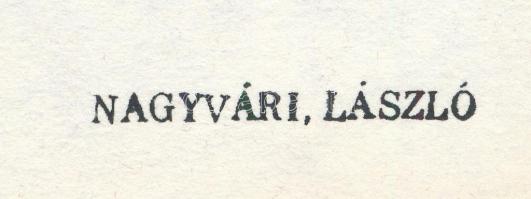 Nagyvári (Nosek) László (1952-): Fascia, contextile, fascinato, contextura, 1980. Nyomat, papír, jel...