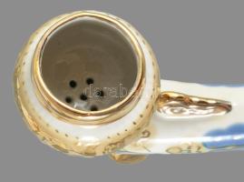 Balkáni porcelán pipa, hibátlan, h: 21 cm