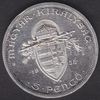 1938 5P "Szent István" Ag T:2