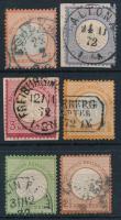 Deutsches Reich 1872 Forgalmi bélyegek Mi 3, 5, 9, 14, 17, 21 (Mi EUR 290.-)