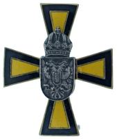1914 k. Osztrák-Magyar Monarchia Patrióta hadsegélyező kereszt zománcozott bronz jelvény (26x22mm) T...