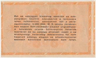 1946. 100.000.000AP hátoldalán látványosan eltolódott nyomat T:F erős papír
Adamo P55