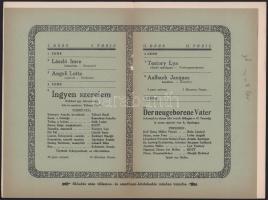 ca 1916 A budapesti Folies Caprice mulató, revű, varieté dekoratív műsorfüzete 4 p. Szép állapotban