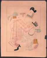 Vlagyimir Lebedev (1891-1967): Art deco alakok. Vegyes technika, papír. Jelzés nélkül. Lapszéli sérü...