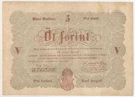 1848. 5Ft barna nyomat "XL. s. 375256" "Kossuth bankó" T:F erős papír
Adamo G10...
