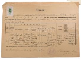 cca 1910-1950 Vegyes papírrégiség tétel: bizonyítványok, anyakönyvi kivonatok, segédlevél, stb., öss...