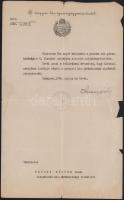 1928 Bp., Pesthy Pál (1873-1952) kúriai bíró, országgyűlési képviselő, igazságügy-miniszter autográf...