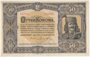 1920. 50K "Orell Füssli Zürich" nyomdahely-jelöléssel, "5a 014 733085" T:F szép ...