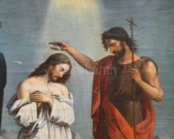 Jelzés nélkül, német vagy osztrák festő, XIX. sz. vége: Jézus keresztelése. Olaj, vászon. Szépművész...