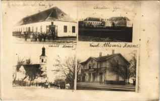 1925 Herend, Steiner Sámuel vendéglője, étterem, Porcelángyár, Vasútállomás, létra, Római katolikus ...