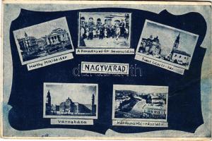 1940 Nagyvárad, Oradea; A Kormányzó Úr bevonulása, Horthy Miklós tér, Szent László tér, Városháza, K...
